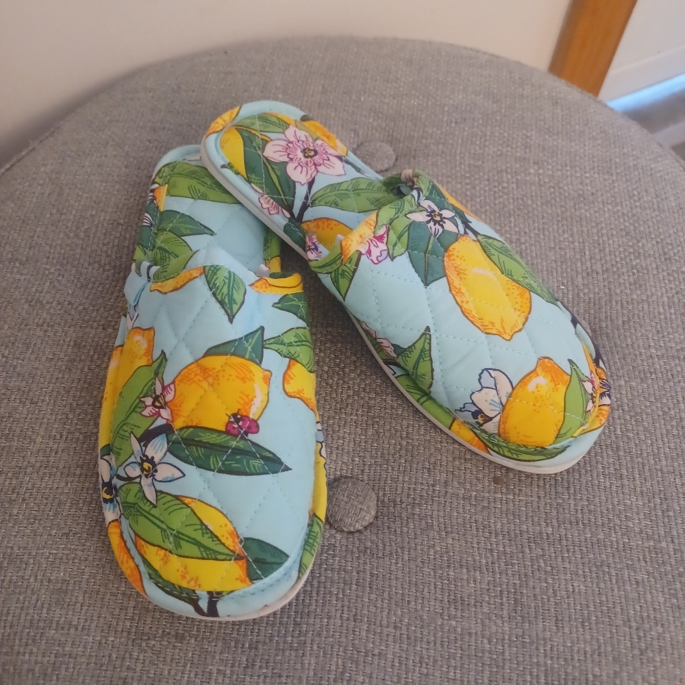 Vera Bradley Fabric Slippers Sz 5/6